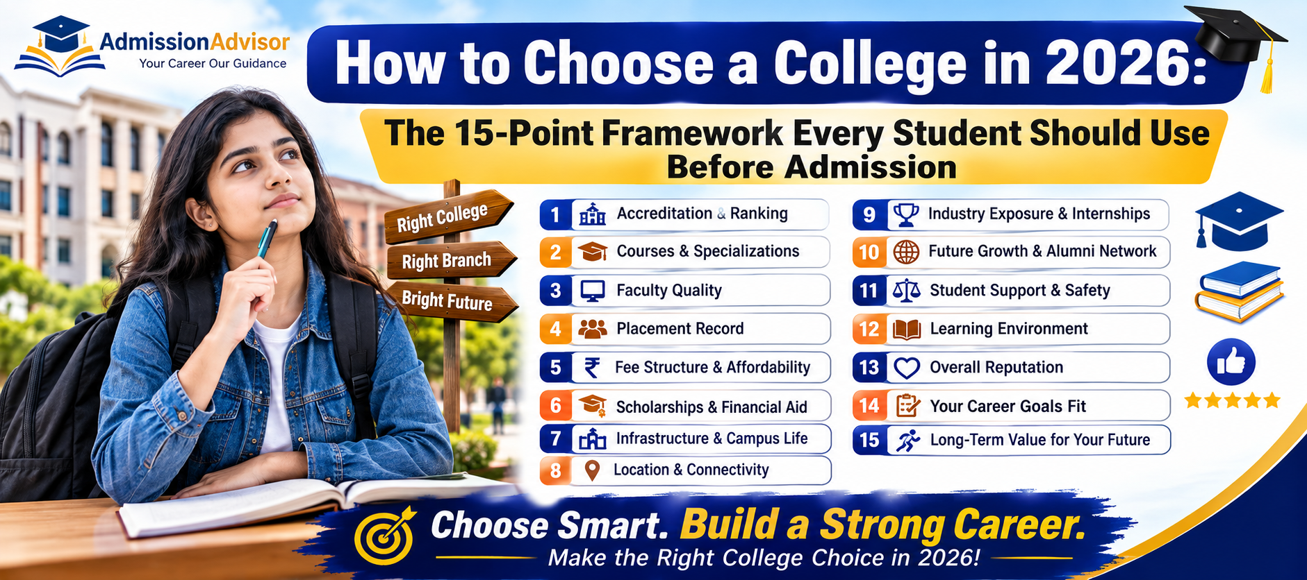 How to Choose a College in 2027: The 15-Point Framework Every Student Should Use Before Admission