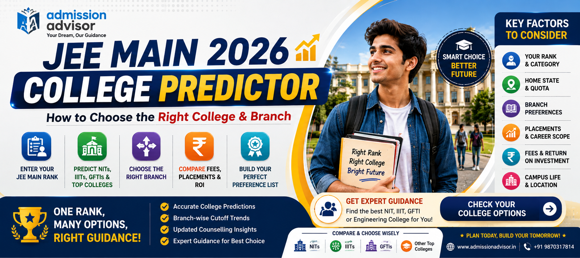 JEE Main 2026 College Predictor: How to Choose the Right College & Branch